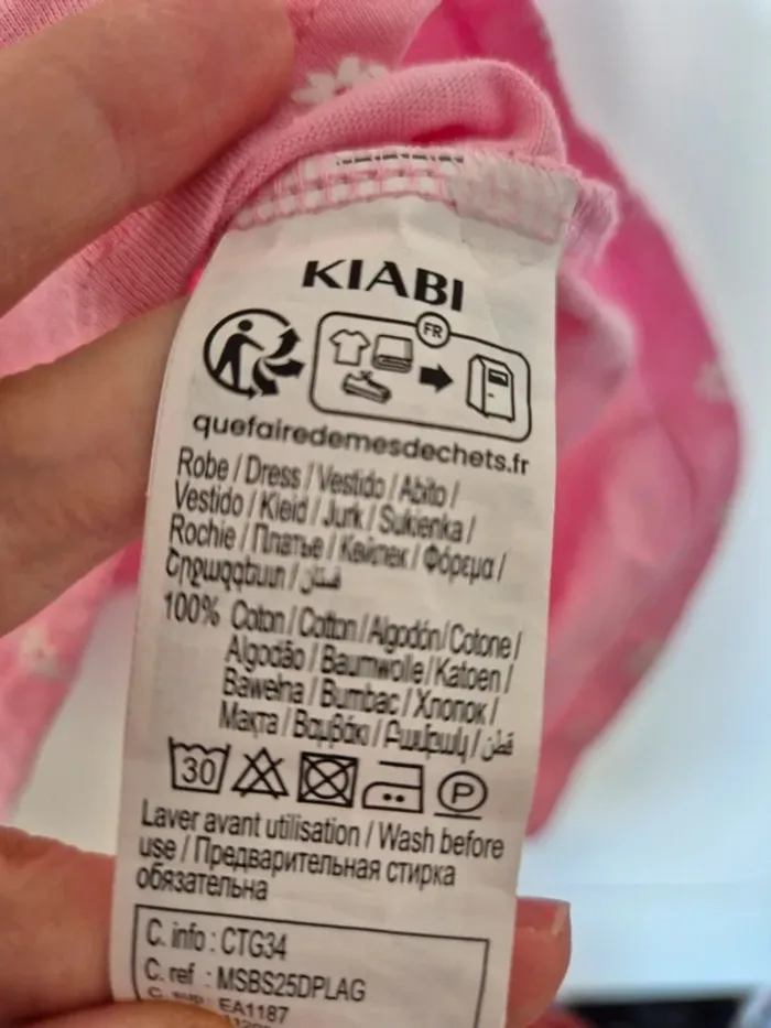 Belle robe d'été KIABI taille 2 ans 92cm rose à fleurs sans manches 24 mois - photo numéro 4