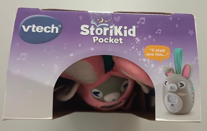 Storikid pocket gris, Conteur d'histoires interactif+ housse de protection rose - photo numéro 2
