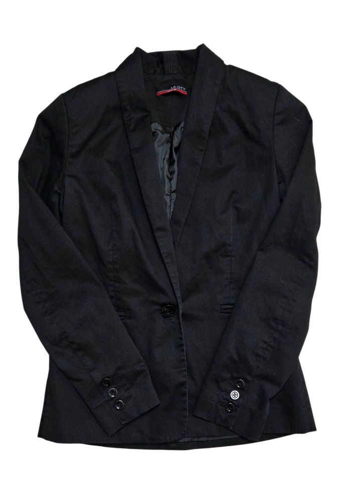 Tailleur Blazer Pantalon La City taille 36 noir en très bon état - photo numéro 2