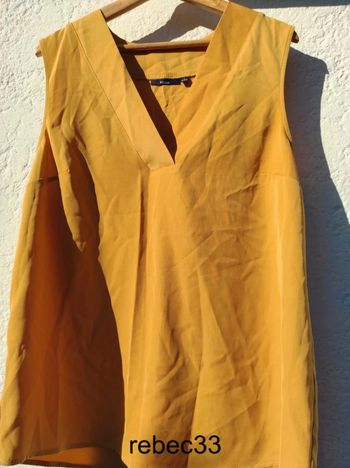 Débardeur jaune moutarde kiabi (42/4)