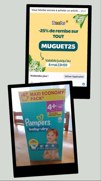 Couche pampers taille 4+