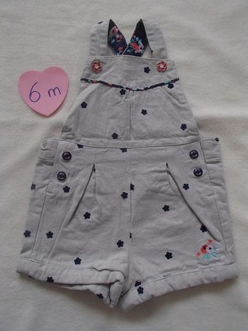 salopette short 6 mois