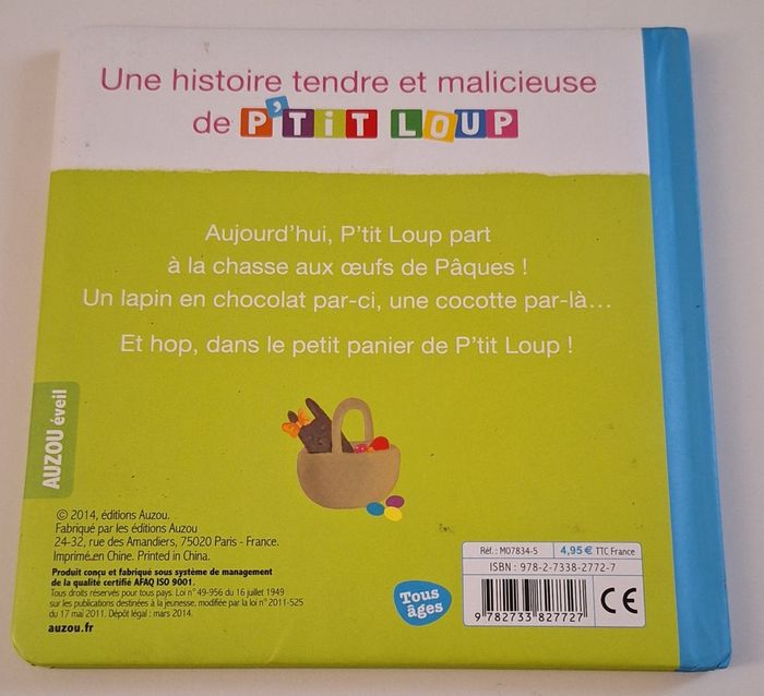 P'tit loup fête Pâques - photo numéro 2