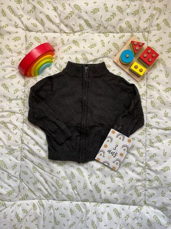 gilet zippé léger gris 3 ans tape à l'oeil