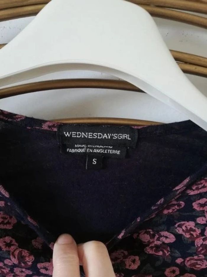 T-shirt manches longues fleuri Wednesday's girl TS - photo numéro 4