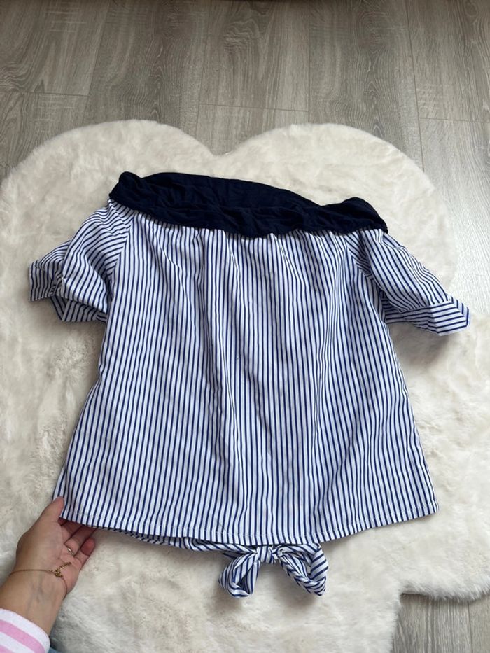 Chemisier marin court Femme M/L - photo numéro 6
