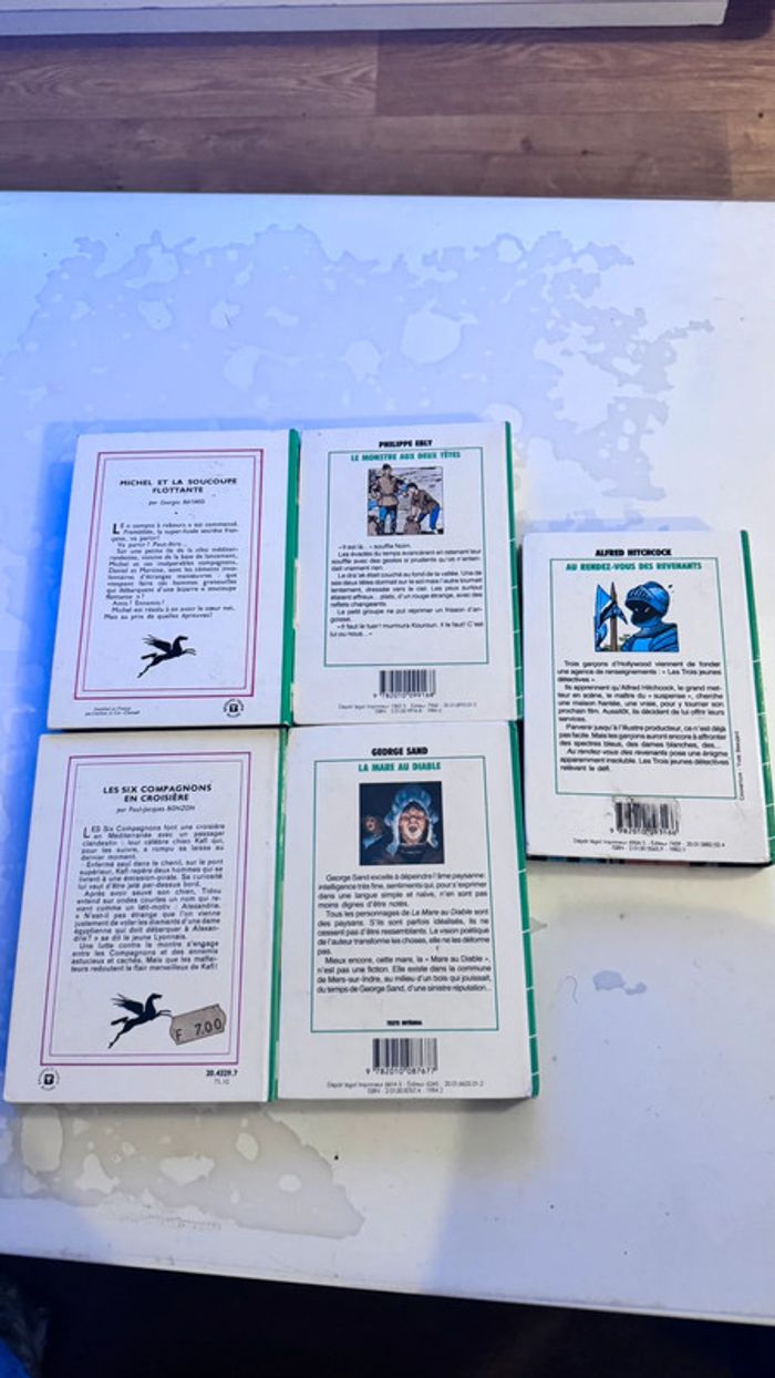 Lot de 5 Livres Anciens Bibliothèque Verte – Alfred Hitchcock, Michel, Six Compagnons - photo numéro 8