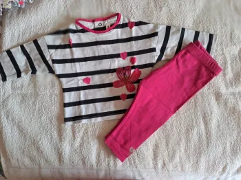 Ensemble Catimini Tee-shirt ML + Legging 6 mois
