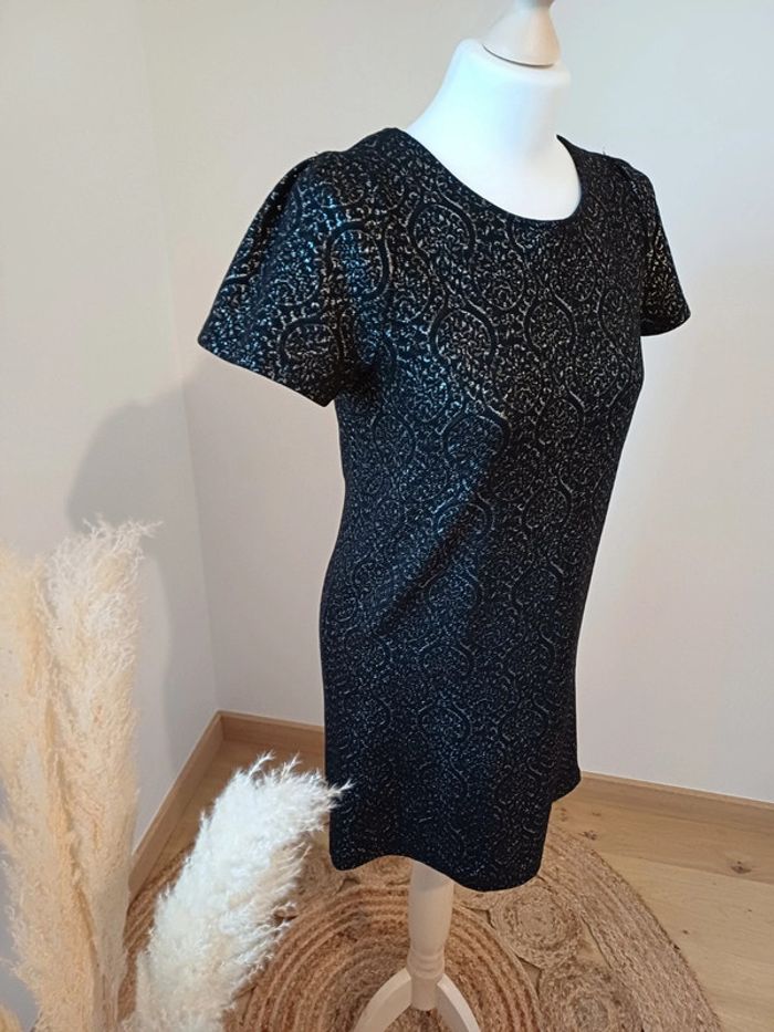 Robe noire courte à motifs Vintage Love taille S 36 - photo numéro 3