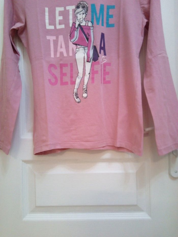 Tee-shirt manches longues rose T.14 ans - Tissaia - photo numéro 9