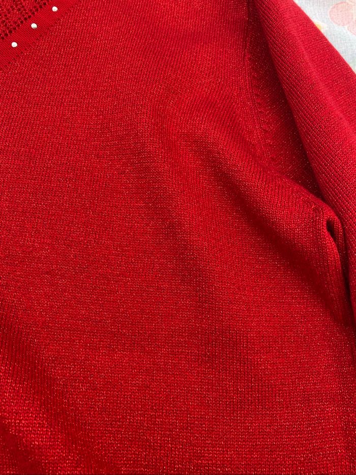 Très beau pull rouge 46-48 - photo numéro 4