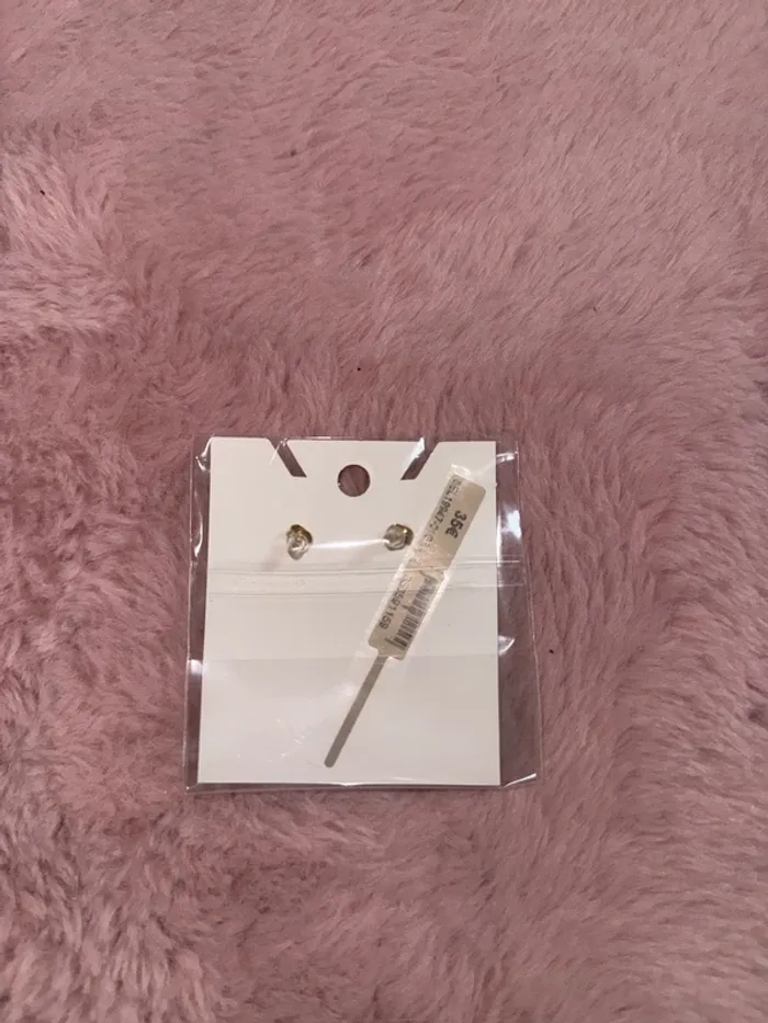 Zag boucles d’oreilles dorée femme neuve - photo numéro 2
