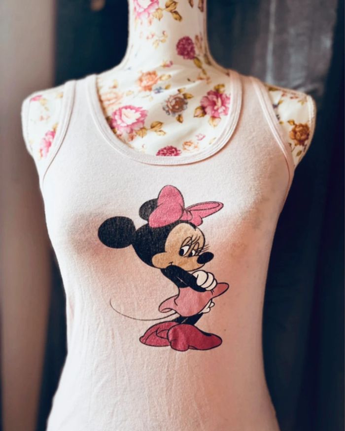 🎀 Débardeur Minnie Disney – rose pastel (T40) 🎀 - photo numéro 3