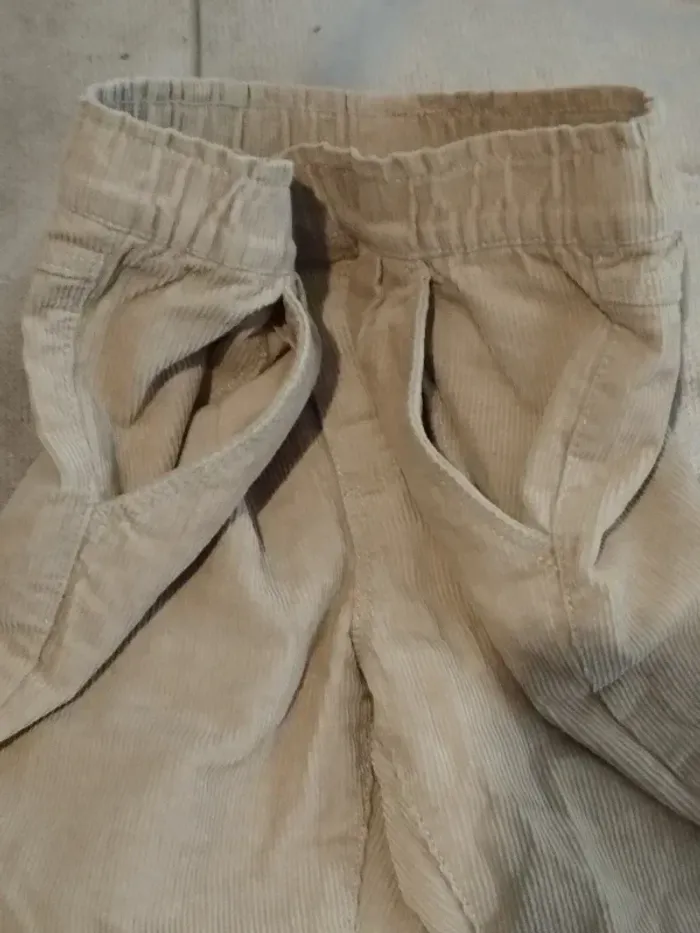 Pantalon velours côtelé MO Kids beige fille 11 12 ans - photo numéro 8