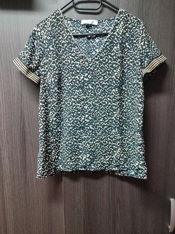 Blouse Tshirt promod vert / noir