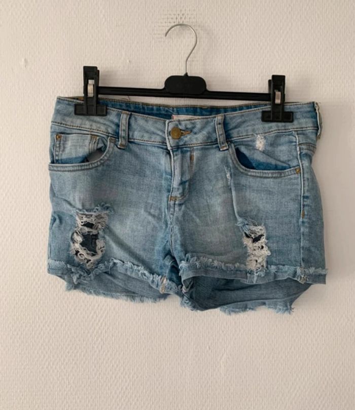 Short en jeans bleu femme taille 38