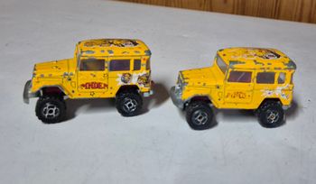 Lot 2 Majorette 4x4 Toyota Pinder – n°277 echelle 1/53 – miniatures vintage