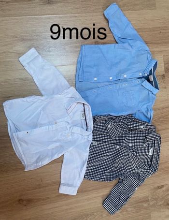 Lot 3 chemises 9mois