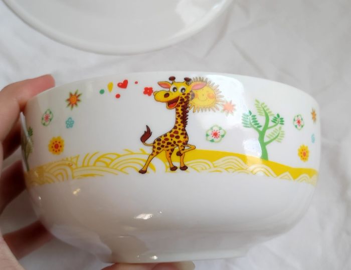 Ensemble petit déjeuner motif girafe - photo numéro 9