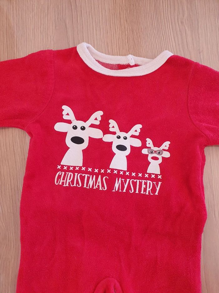 Pyjama Rennes Noël 3 mois Rouge - Vertbaudet - photo numéro 5