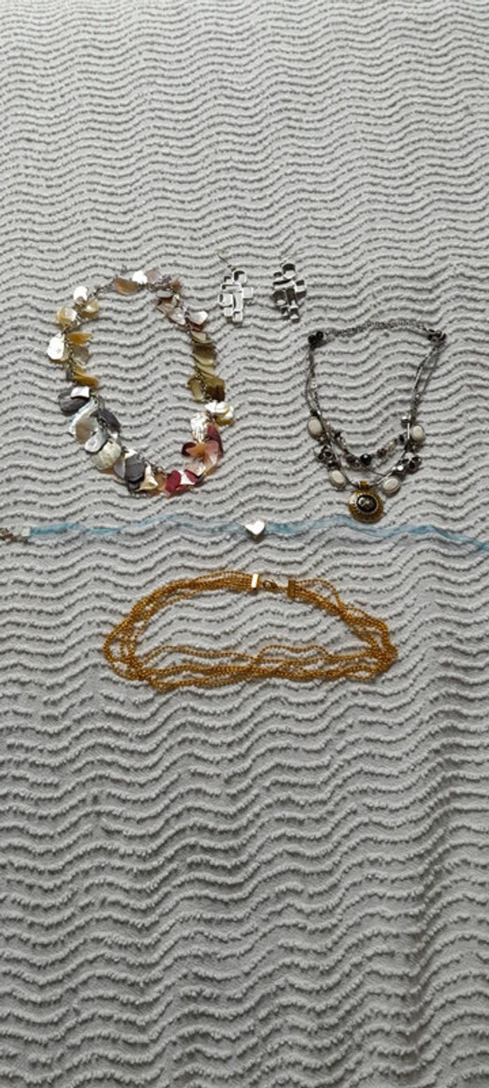 Lot de colliers ras de cou +boucle