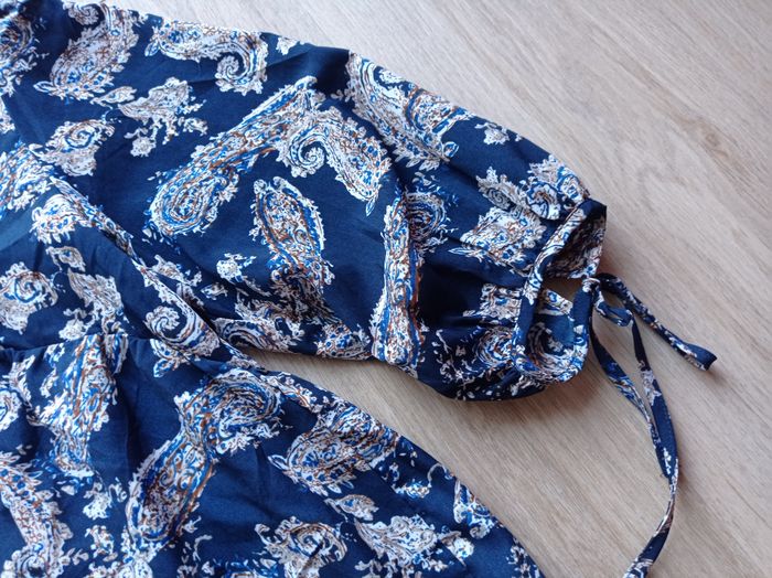 BLOUSE JEUVRE Bleue Marine. - photo numéro 4