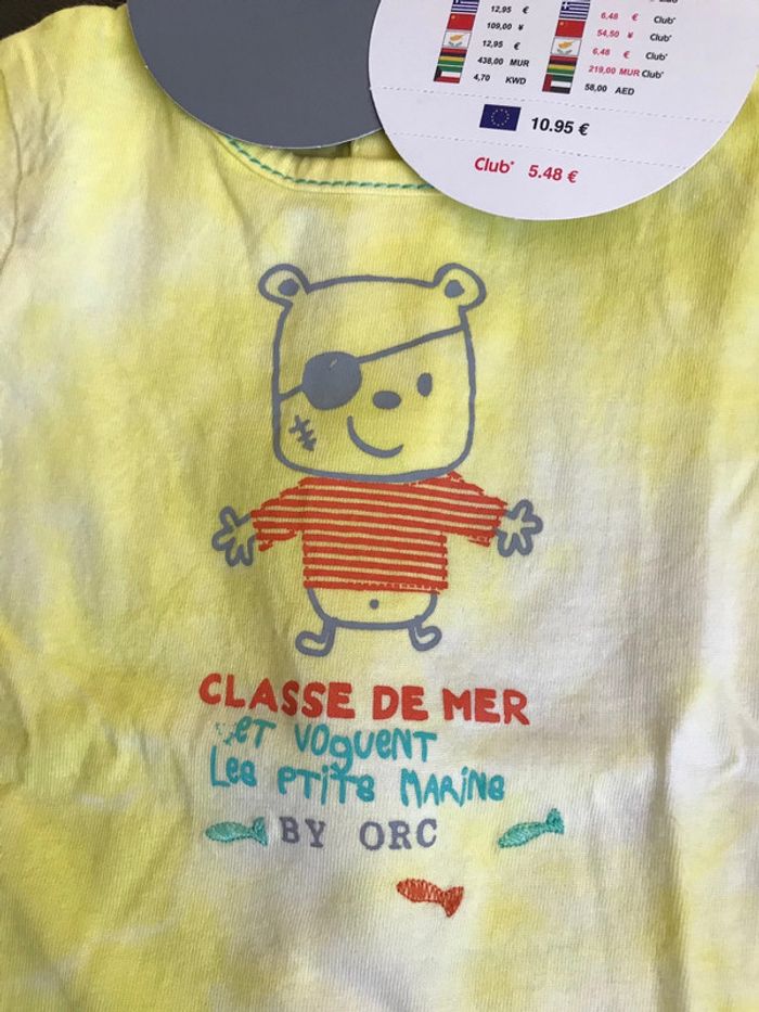 T shirt orchestra 6 mois neuf classe de mer - photo numéro 2