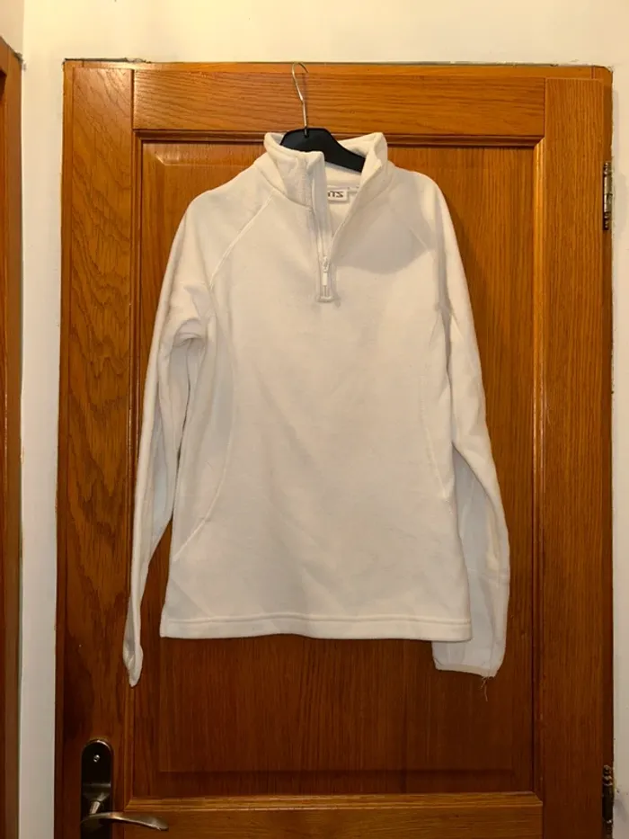 Pull polaire blanc