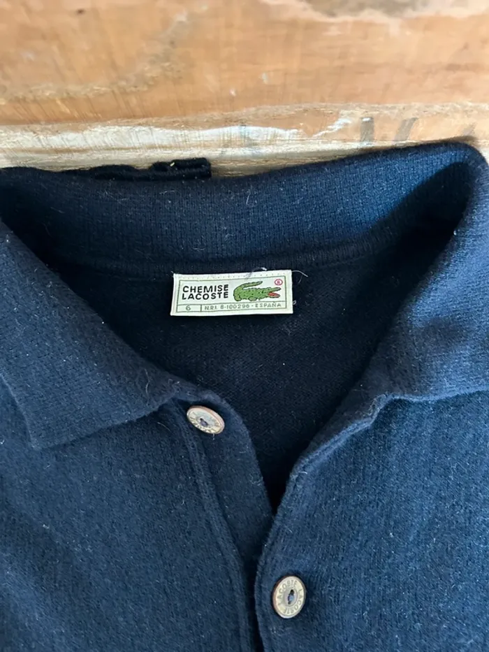Lacoste pull laine col boutonné - photo numéro 6