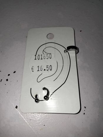 Lot de 2 piercings neufs en acier inoxydable