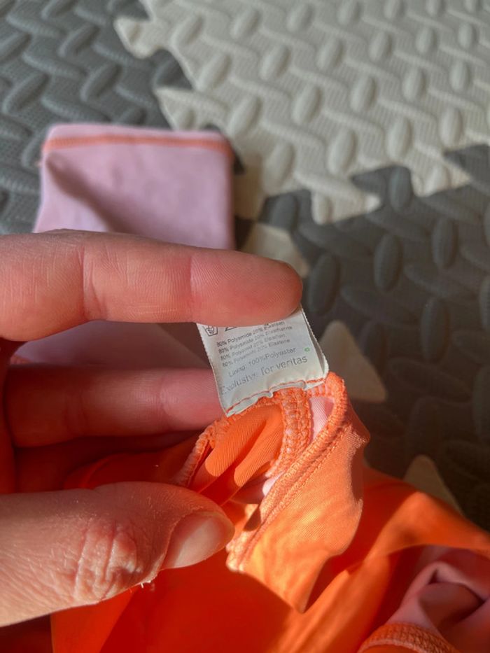 Maillot de bain intégrale fille eva mouton corail et rose 104/110 - photo numéro 7