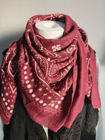 Carré bandana - bordeaux