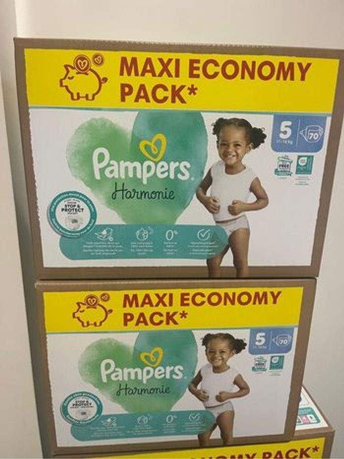 Lot de 2 packs Pampers harmonie taille 5