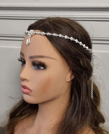 Bijou de tête algérien argenté "Khit El Rouh"