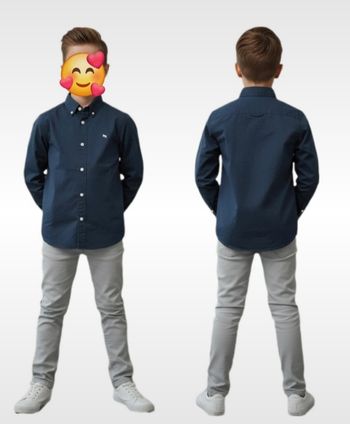 Chemise couleur marine manches longues H&M