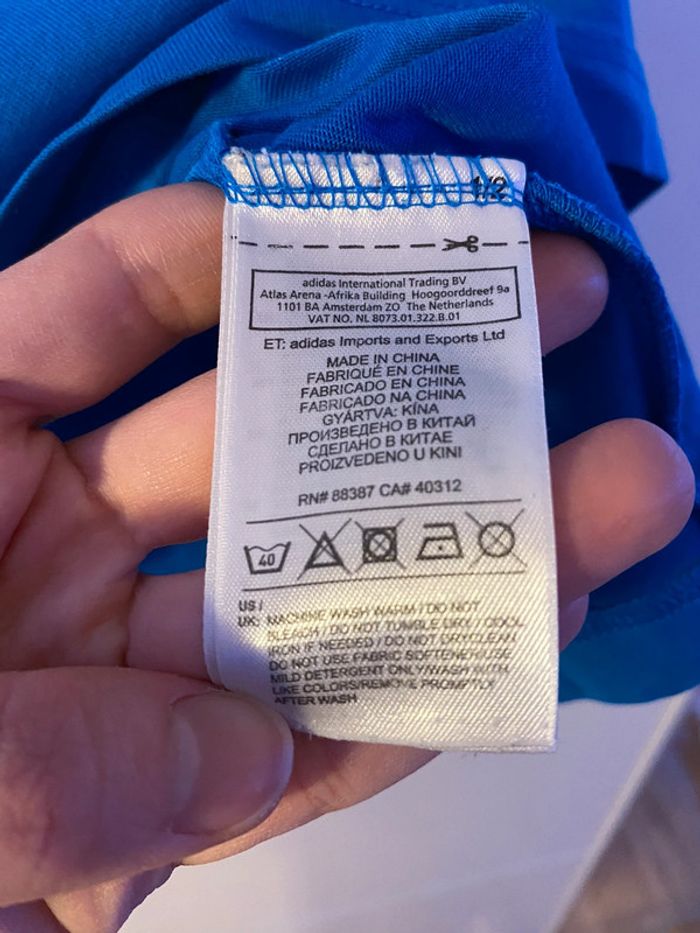 T-shirt à manches courtes bleu Adidas - photo numéro 9