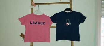 Duo/ Lot de 2 t-shirts manches courtes By Bout'Chou excellent état 24 mois / 2 ans