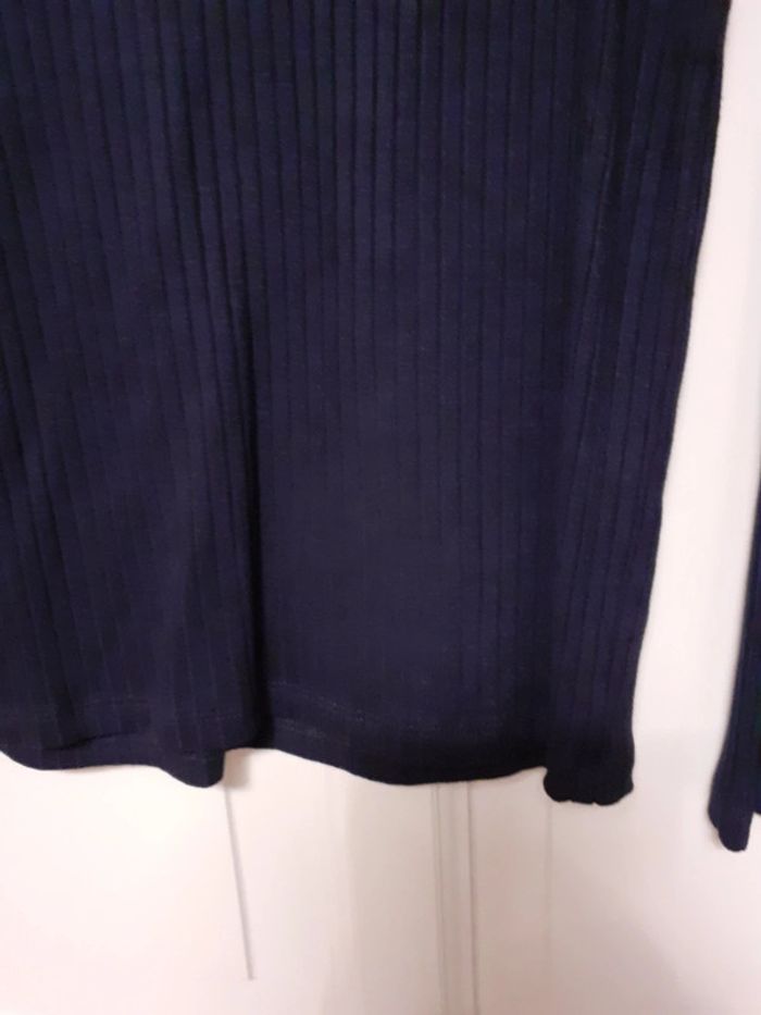 Tee-shirt  bleu Marine/crème 42/44 - photo numéro 4
