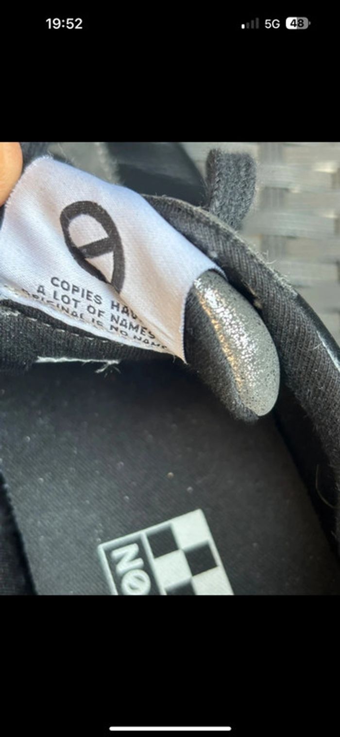 superbe paire de baskets No Name en cuir noir et argent, taille 37 - photo numéro 10