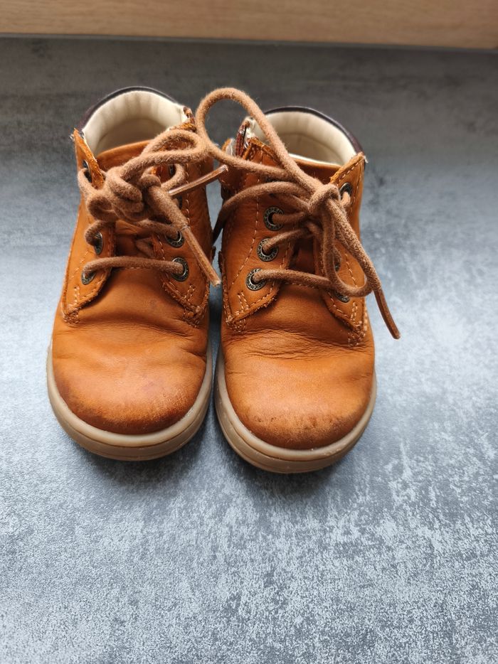 Kickers marron en cuir