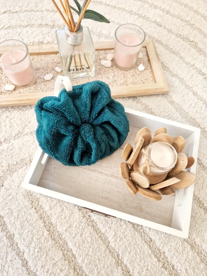 1 Fleur de douche en tissu éponge de bambou - photo numéro 2