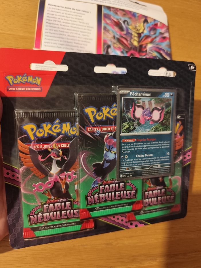 Lot deux tripacks cartes Pokémon EB11 Origine perdue EV6.5 Fable Nébuleuse - photo numéro 3