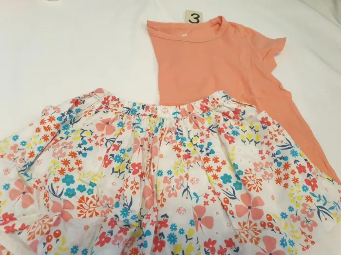 Ensemble t-shirt jupe 3 ans orangé