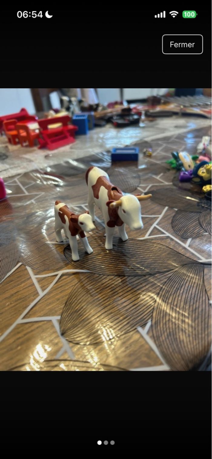 Playmobil vache et veau