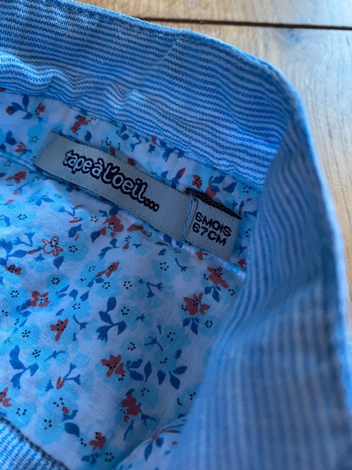 Lotde 2 chemises tres bon etat 6 mois tape à l’œil / orchestra - photo numéro 3