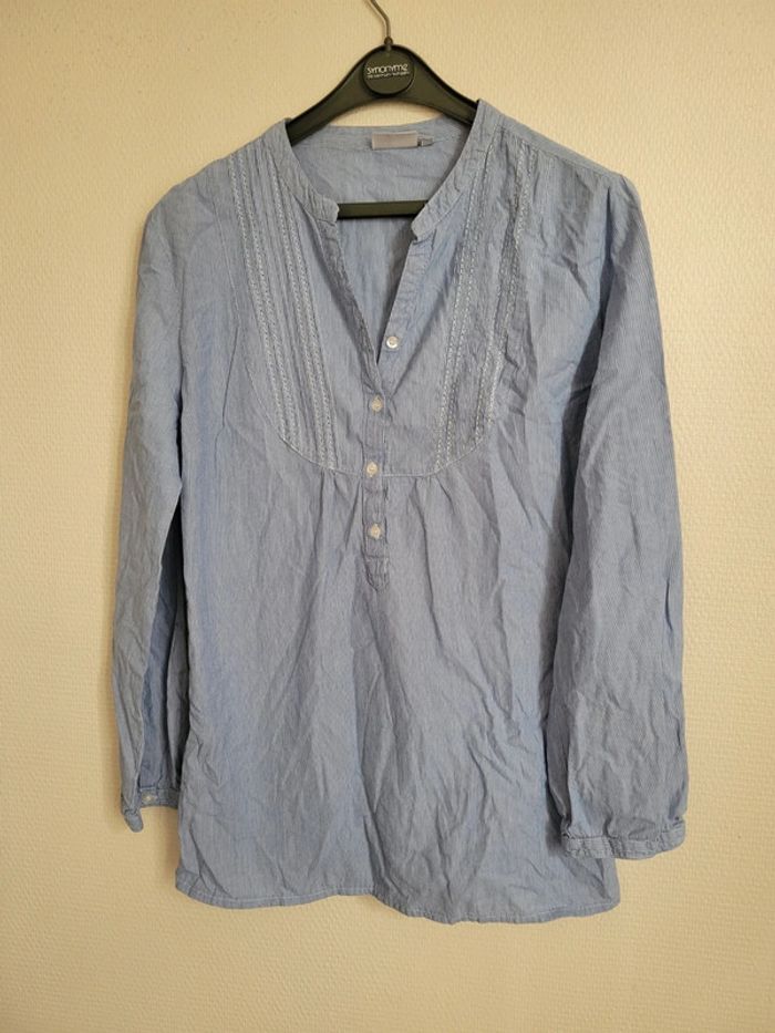 Chemise rayée bleu et blanc - photo numéro 4
