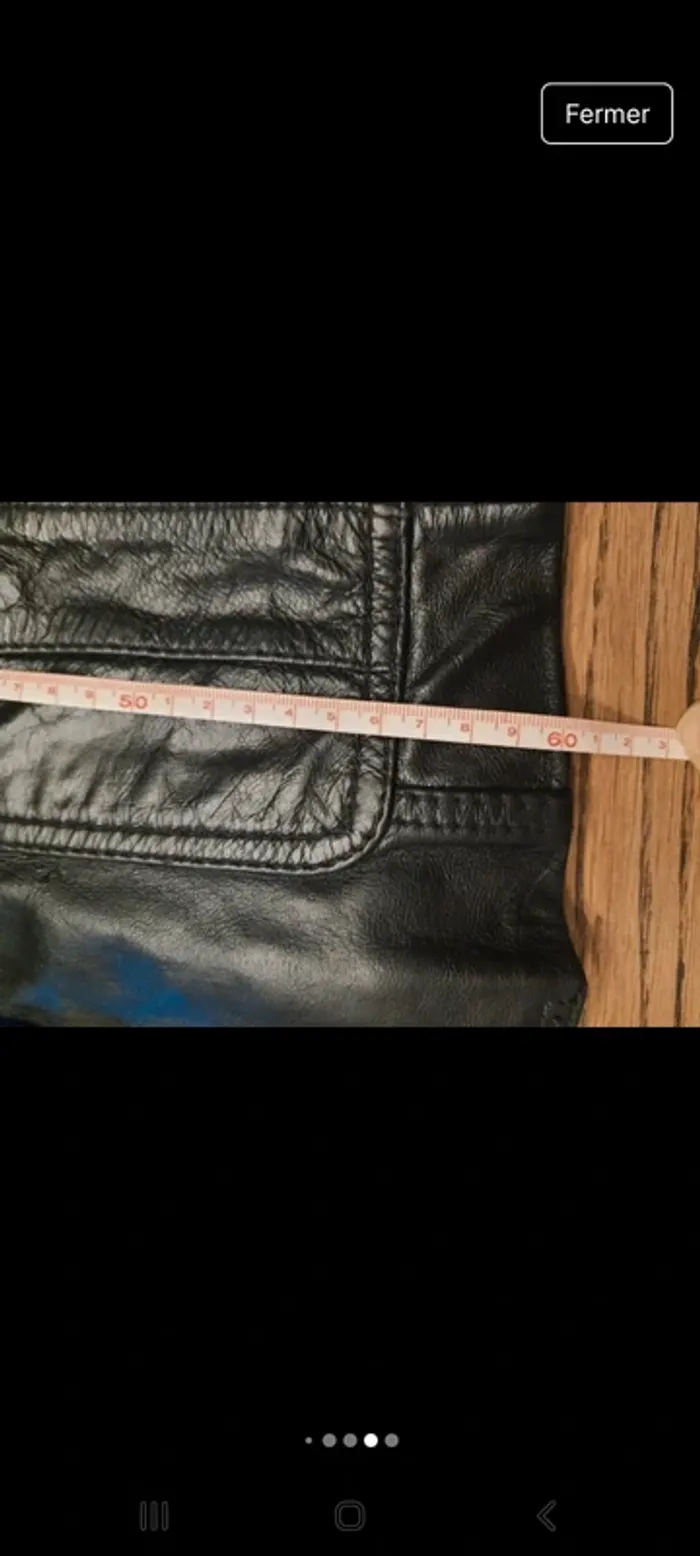 Blazer noir en cuir vintage Splendido taille 40 - photo numéro 17