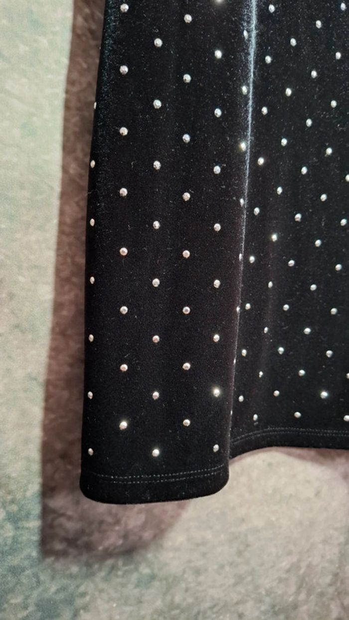 Robe noire velours strass - photo numéro 6