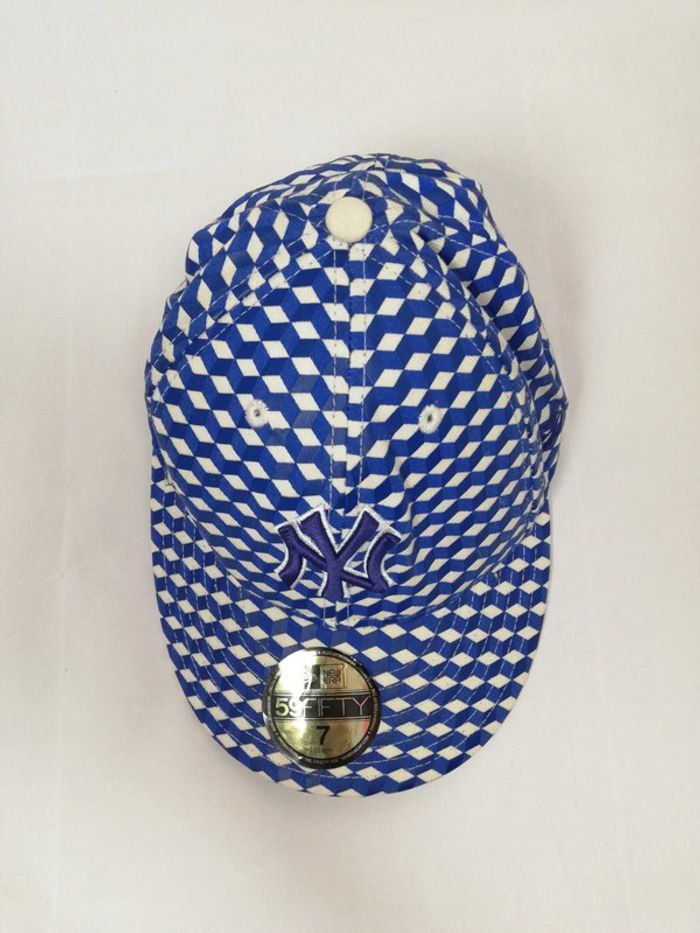 Casquette new York Yankees baseball new era motifs bleu taille 7 - photo numéro 6