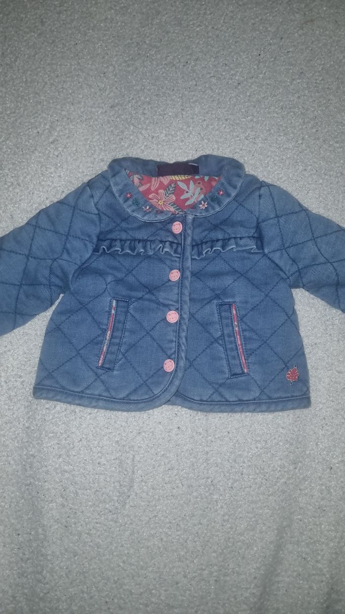 Veste en jeans effet délavée